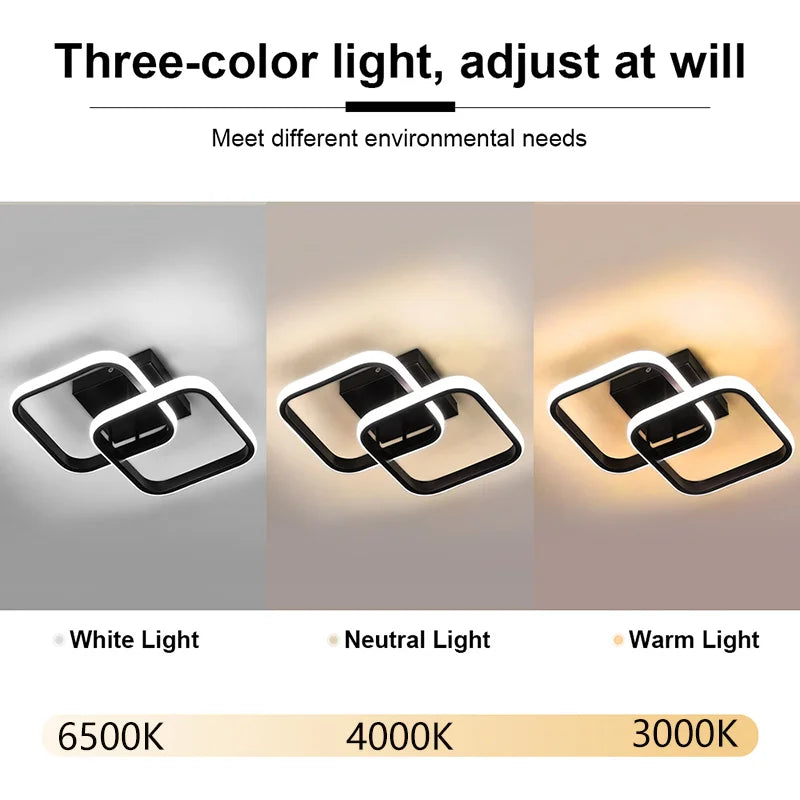 RUNTOIN Modern LED Ceiling Light | Bedroom, Hallway & Living Room