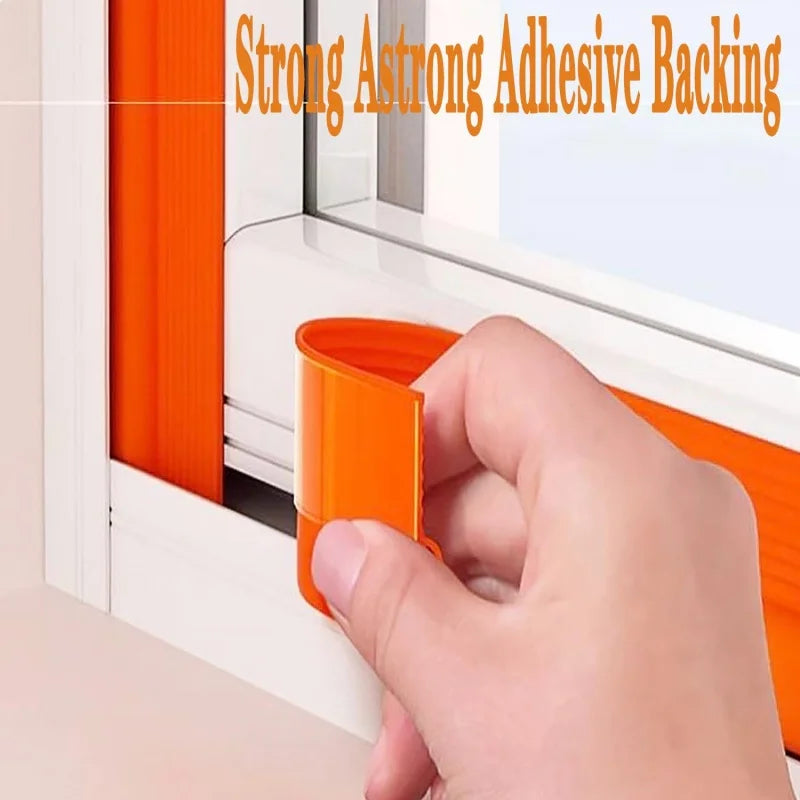 4m/Roll TPE Sliding Windows Sealing Strip Triple Sound Insulation Weatherstrip Tape Windproof Anti-Cold Door Under Draft Stopper Peaceful Pleasures Health and Wellness