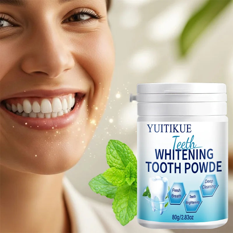 Yuitikue Teeth Whitening Tooth Powder, 80g Natural Mint Tooth Powder for Deep Cleaning, Fresh Breath & Teeth Brightening Peaceful Pleasures Health and Wellness