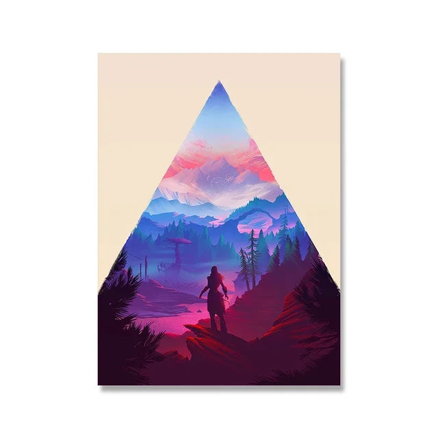 Game Art Canvas Poster – Witcher, Horizon Zero Dawn, Knight Wall Art Canvas Wall Art Peaceful Pleasures Health and Wellness 08 20x30cm Unframed