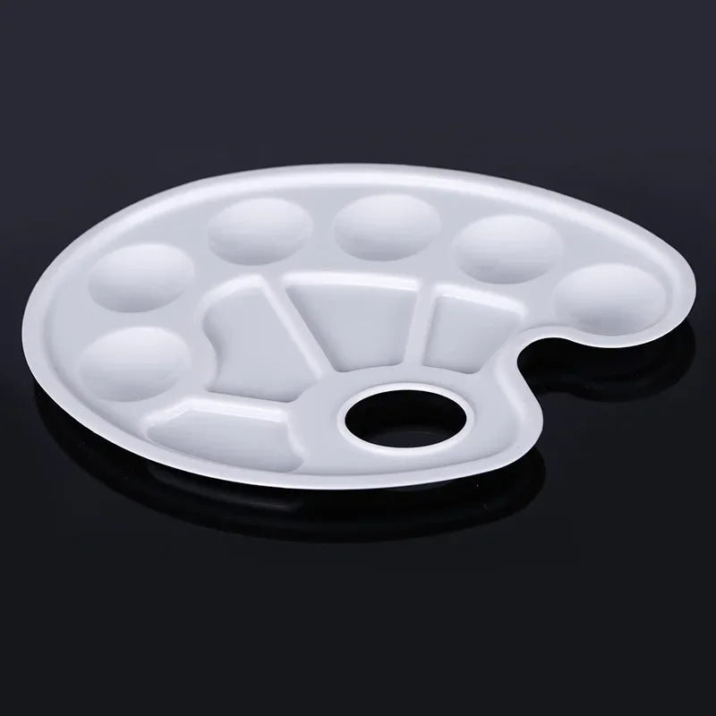 Gouache Oval Palette Children's Painting Plastic Hand Grasp Paint