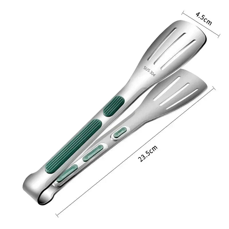 304 Stainless Steel BBQ Food Tongs 7/9/12 Inch Grill Utensils