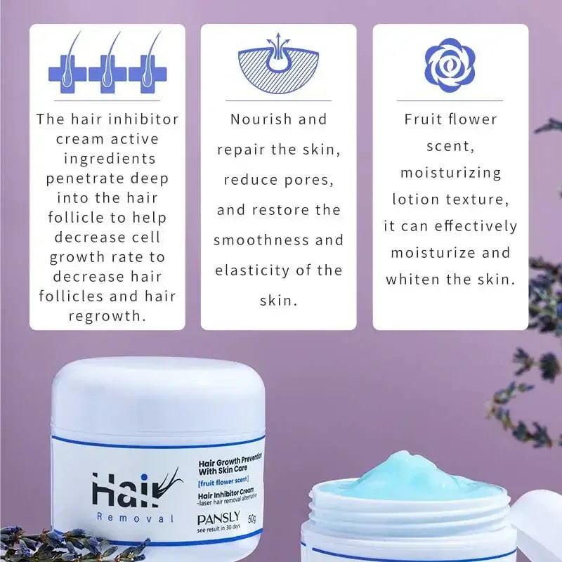 50g Hair Removal Cream for Unisex Reduce Hair Growth Removal Permanent Cream Beard Intimate Legs Body Armpit Painless Depilatory Peaceful Pleasures Health and Wellness