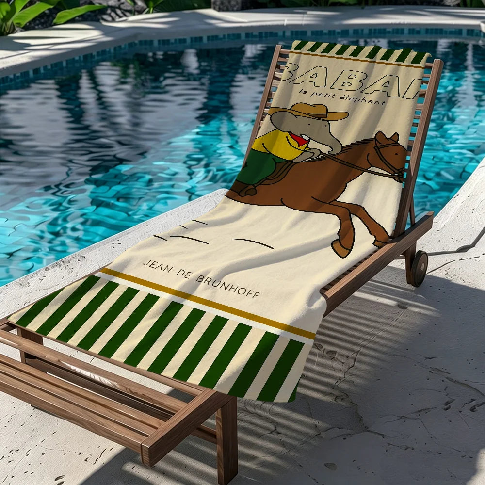 Babar Elephant Beach Towel – Quick Dry Soft Pool & Travel Towel Quick Dry Beach Towel Peaceful Pleasures Health and Wellness