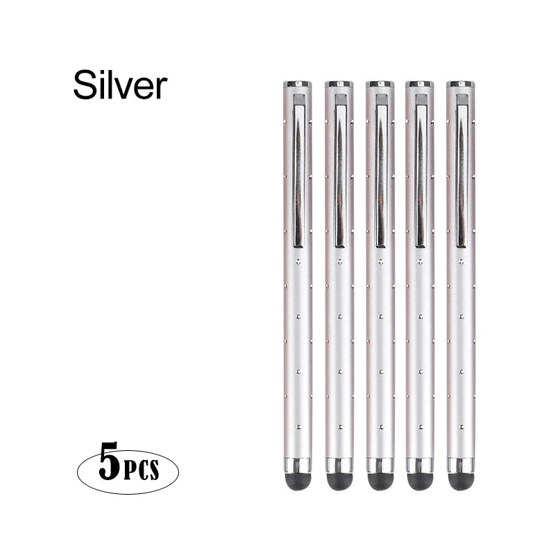 8.0 Mantianxing Capacitance Universal Stylus Pen Mobile Phone Touch Screen Accessories Metal Xiaomi Capacitive Pen Tablet Iphone Peaceful Pleasures Health and Wellness Silver(5pcs)