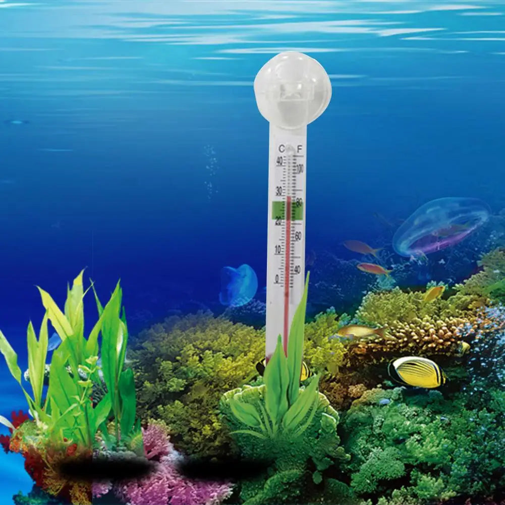 Digital Floating Aquarium Vertical Thermometer with Suction Cup Fish Tank Glass Temperature Measuring Tool Pet Supplies Peaceful Pleasures Health and Wellness