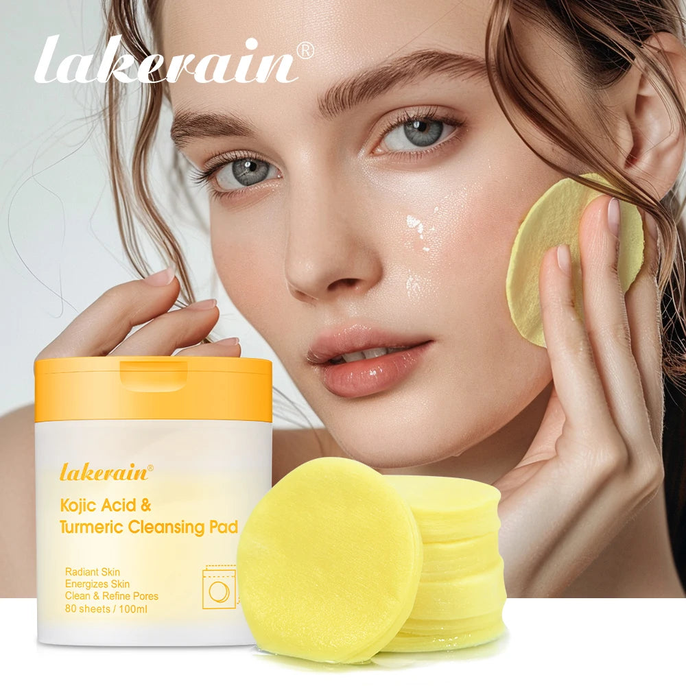 Kojic Acid And Turmeric Cleansing Pad Exfoliate Lighten Acne Scars Unclog Pores Turmeric Cleansing Pad Dark Spots With Glycerol Peaceful Pleasures Health and Wellness