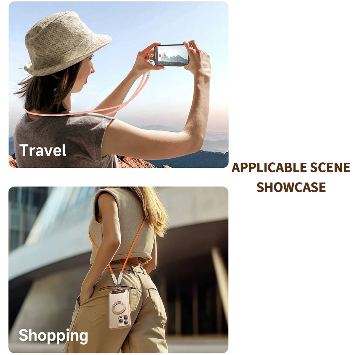 2-in-1 Phone Lanyard & 100W USB-C Fast Charging Cable 1.2M