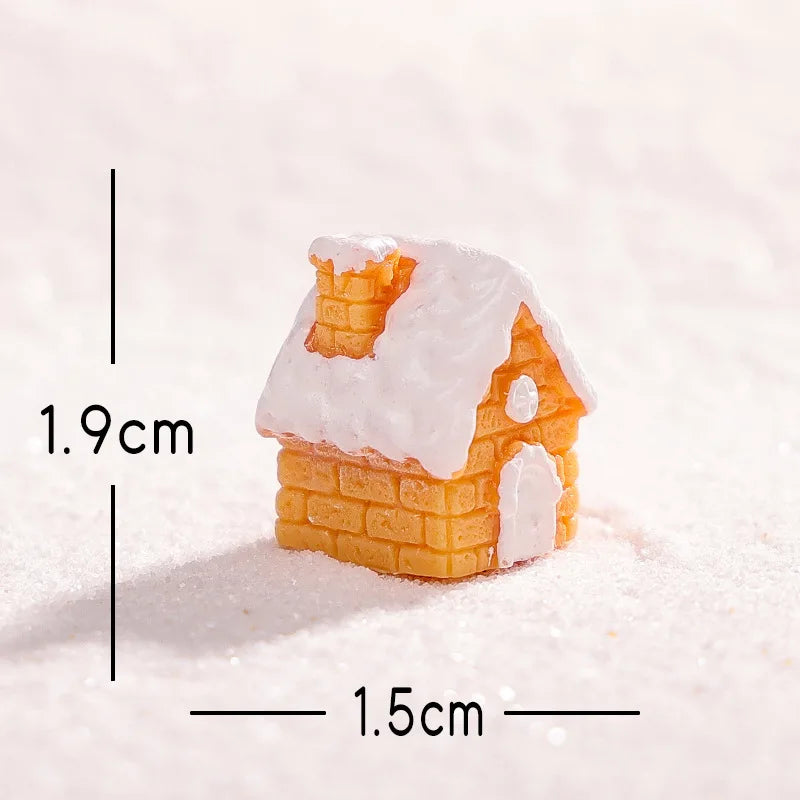 Cartoon Christmas Snowman Reindeer Micro Landscape Ornaments Figurine Miniature Decoration Desktop DIY Home Decoration Gifts Peaceful Pleasures Health and Wellness Snow House3