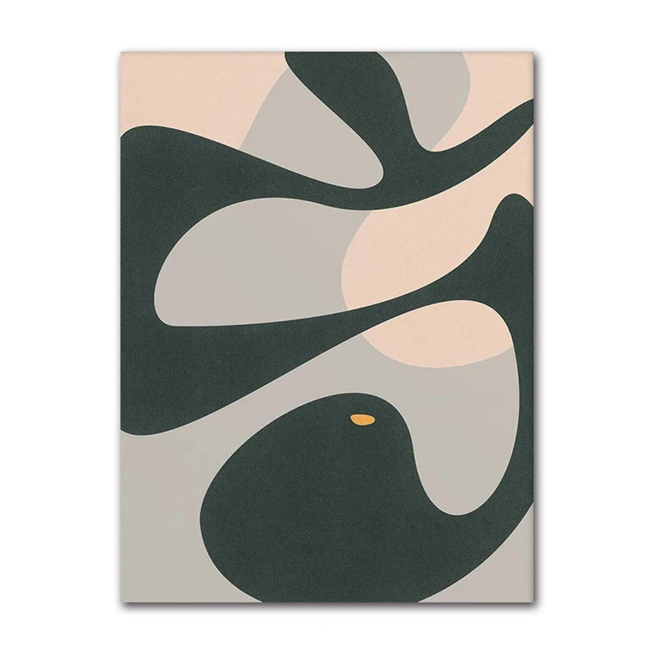 Vintage Abstract Retro Mind Maze Canvas Wall Art Print