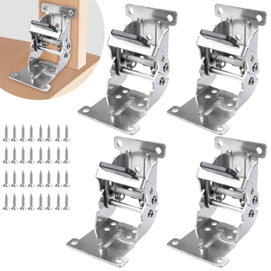 Self-Locking Folding Leg Hinge Bracket 0-90-180° + Screws Folding Hinge Bracket Peaceful Pleasures Health and Wellness