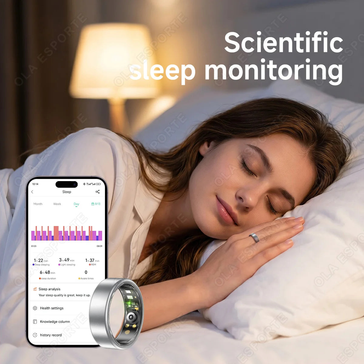 New R09 Smart Ring Men Women with Charging Case,Heart Rate Blood Oxygen,Skin Temperature Monitor,5ATM Waterproof For Android iOS Peaceful Pleasures Health and Wellness