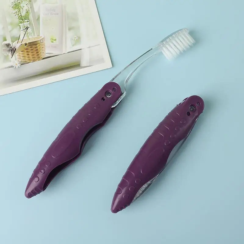 1pcs Travel Folding Toothbrush Portable Toothbrush Multi Color Size Collapsable Brush For Trip Daily Use Women Men Peaceful Pleasures Health and Wellness