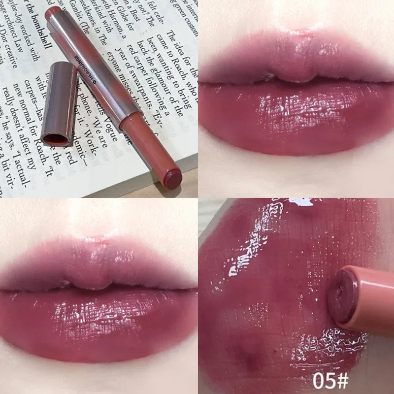 Strawberry Jelly Lipstick Mirror Gloss Tint | K-Beauty Moisturizing