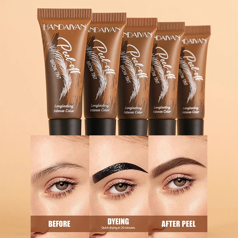 Eyebrow Dye 5-color Peel-off Waterproof Long-lasting Dye Natural And Easy To Color Beginner-friendly Quick-drying Eyebrow Dye Peaceful Pleasures Health and Wellness
