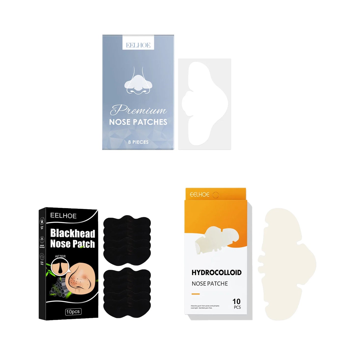 Blackhead Remover Nose Strips – Charcoal, Niacinamide & Hyaluronic Acid