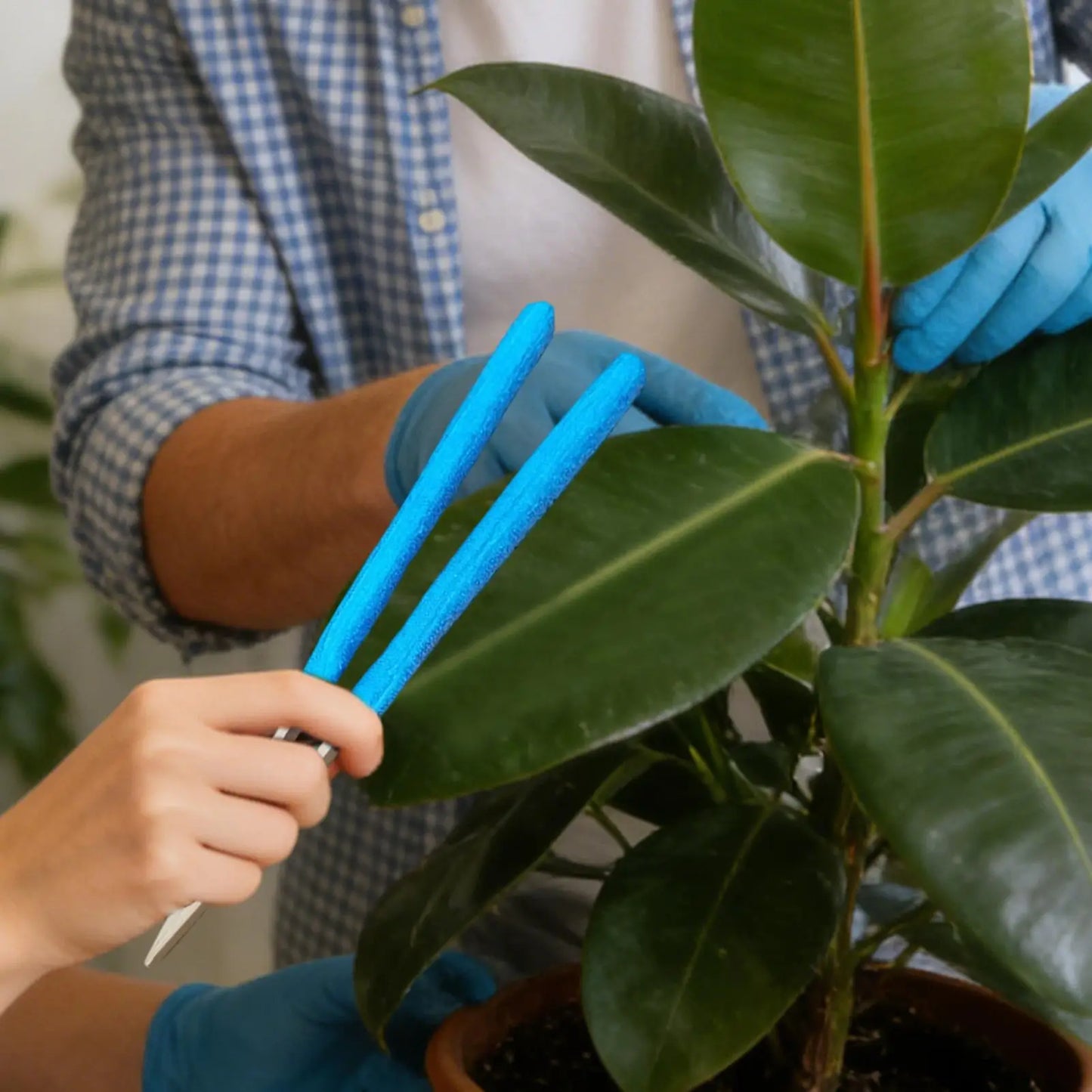 Leaf Cleaning Tongs | Reusable Plant Leaf Brush Garden Tool Garden Cleaning Tool Peaceful Pleasures Health and Wellness