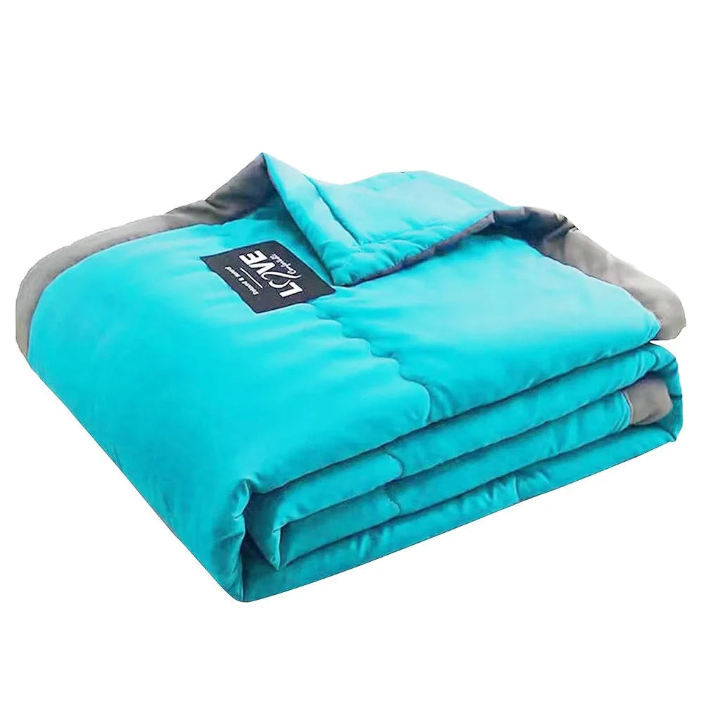 New Double Sided Cooling Blanket Skin-Friendly Breathable Conditioning Quilt Cold Effect Spring Summer Cooler Quilt Peaceful Pleasures Health and Wellness Green--100-140cm