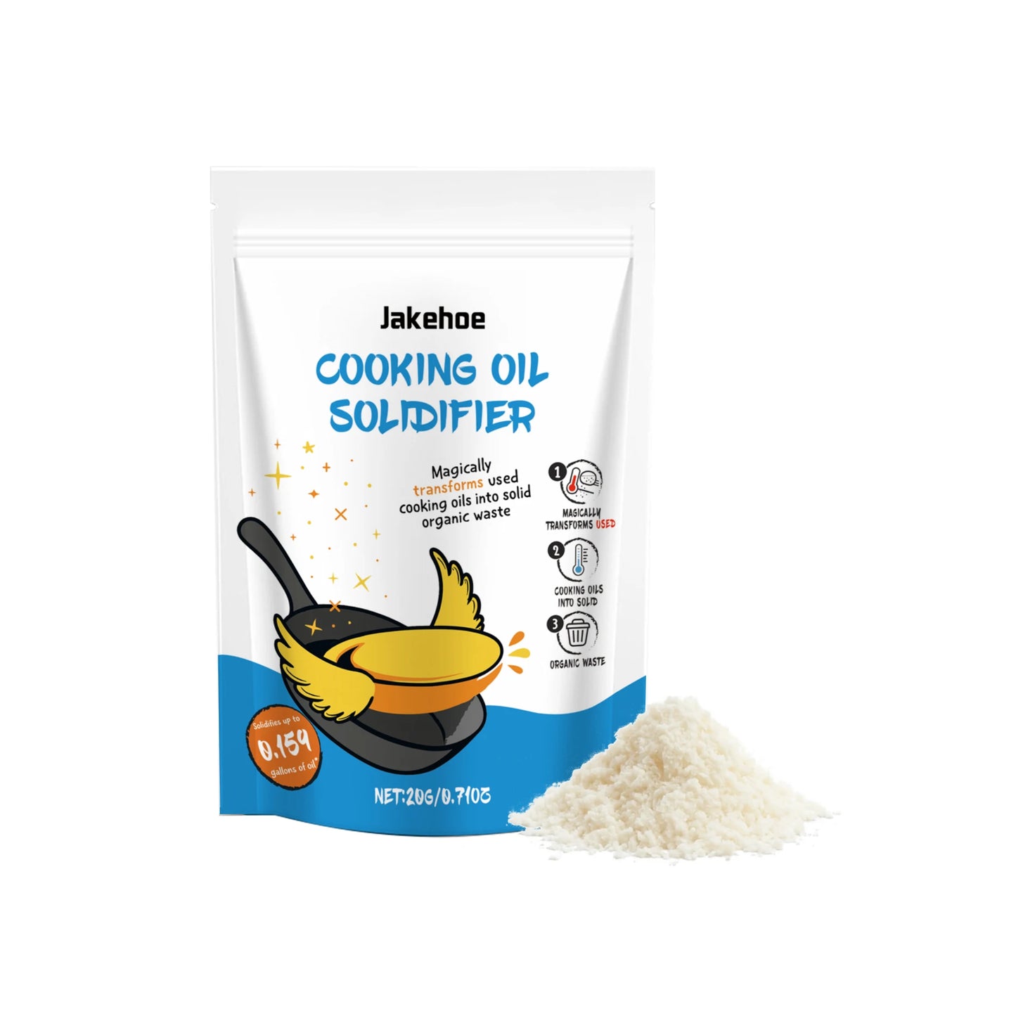 JAKEHOE Cooking Oil Solidifier Powder – Eco-Friendly 20g