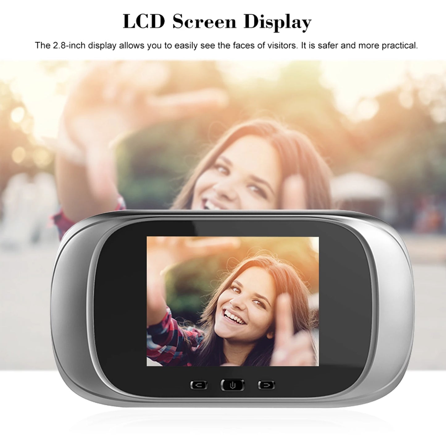 Digital Peephole Door Camera | 2.8" LCD Night Vision Doorbell Viewer