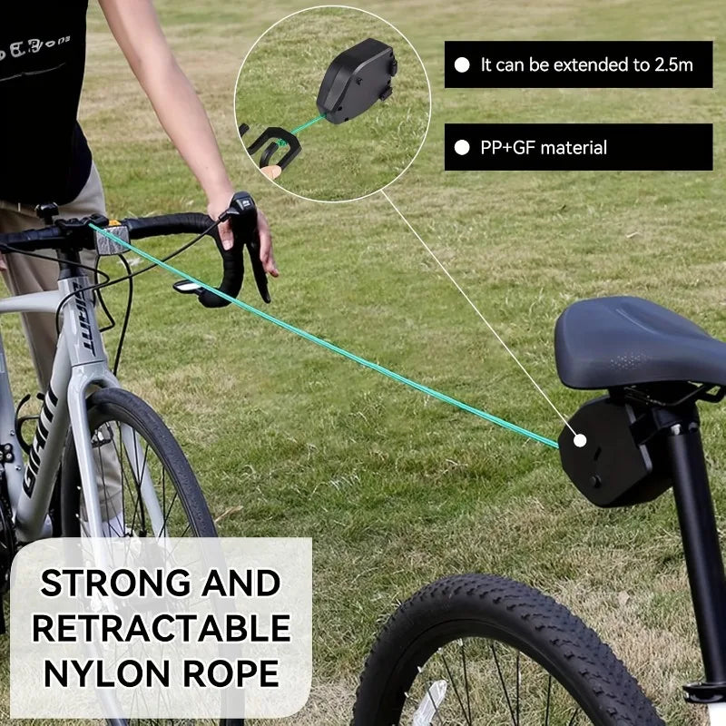 Retractable Bike Tow Rope – Safe PVC Traction Tool for Cyclists Bike Tow Rope Peaceful Pleasures Health and Wellness