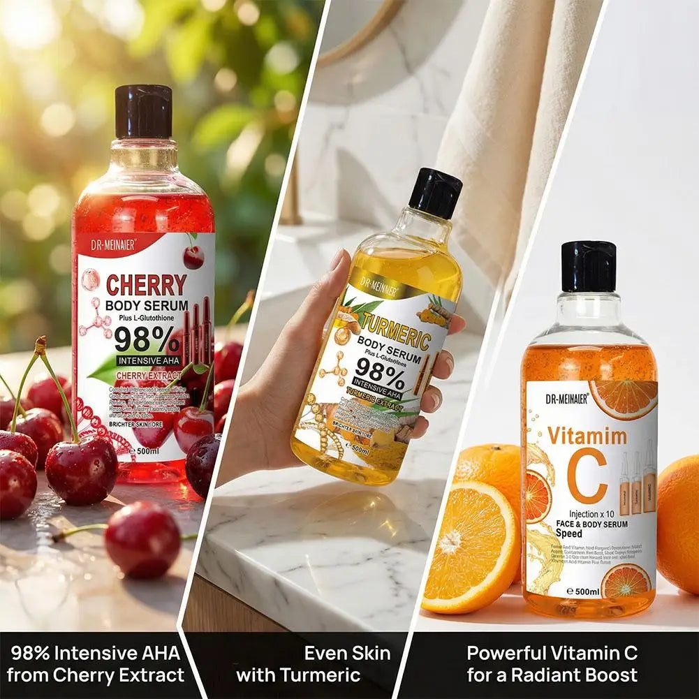 Vitamin C AHA Arbutin Cherry &Honey Turmeric Face Serum Spots Eraser Corrector Whitening Moisturizing Lightening Body Serum Peaceful Pleasures Health and Wellness
