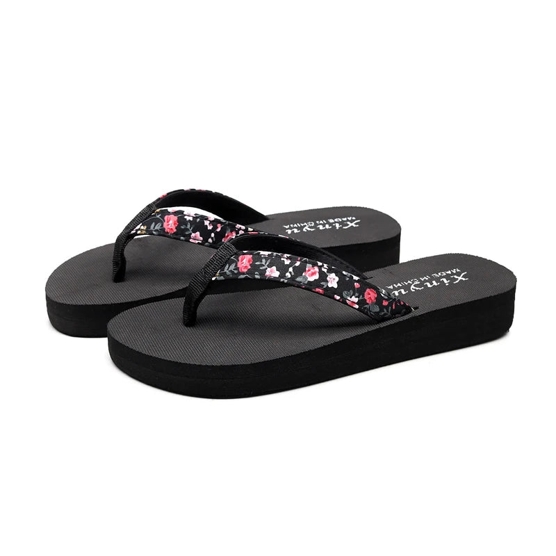 Women's Floral Flip Flops – Flat EVA Beach Sandals & Slippers