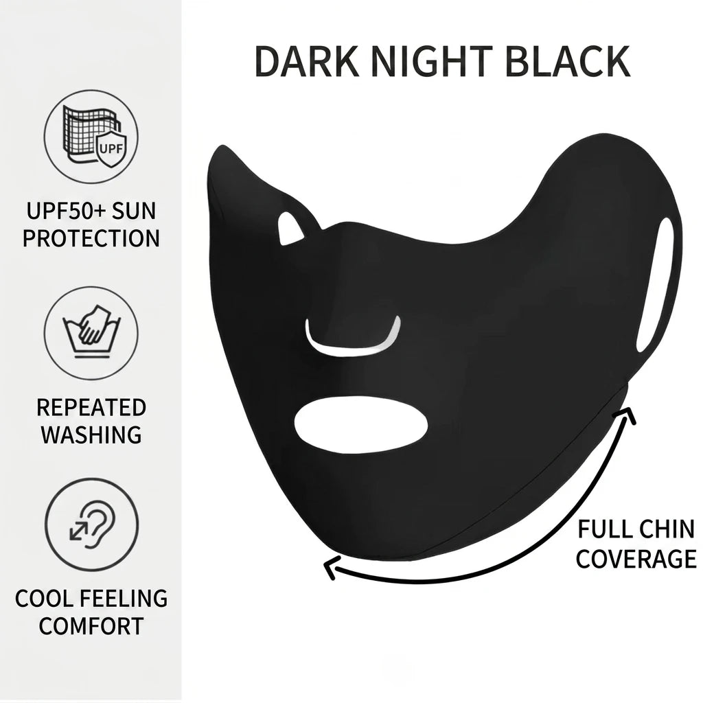 Sun-Protection Mask UPF50+ Breathable Ice Silk Material for Outdoor Sports Peaceful Pleasures Health and Wellness