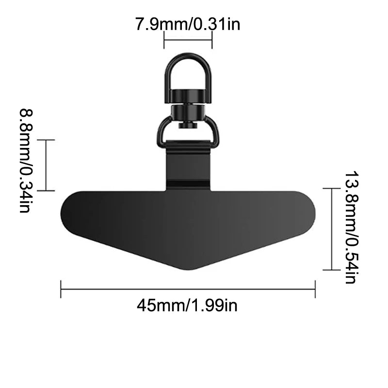 Steel Phone Lanyard Gasket Patch Anti-lost Anti Fall Mobile Phone Rope Card Metal Clip Strap Hang Cord Tab Accessories Peaceful Pleasures Health and Wellness