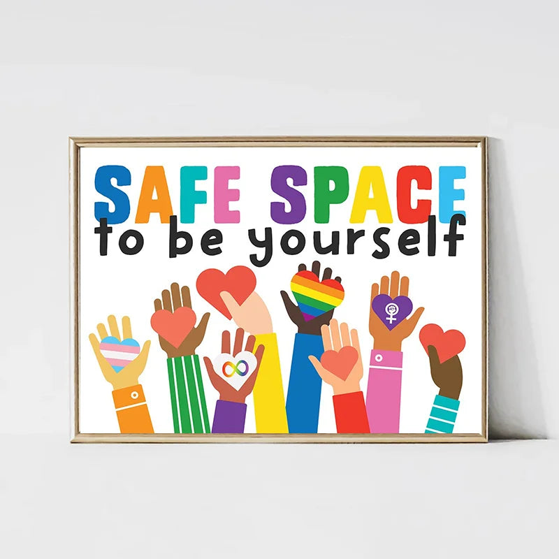 Inspirational Diversity Quote Classroom Canvas Wall Art Poster Canvas Wall Art Peaceful Pleasures Health and Wellness