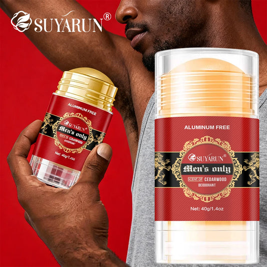 SUYARUN Men's Natural Deodorant Stick for Full Body Odor Protection, 48H Freshness, Sensitive Skin Safe, Travel-Friendly. Peaceful Pleasures Health and Wellness