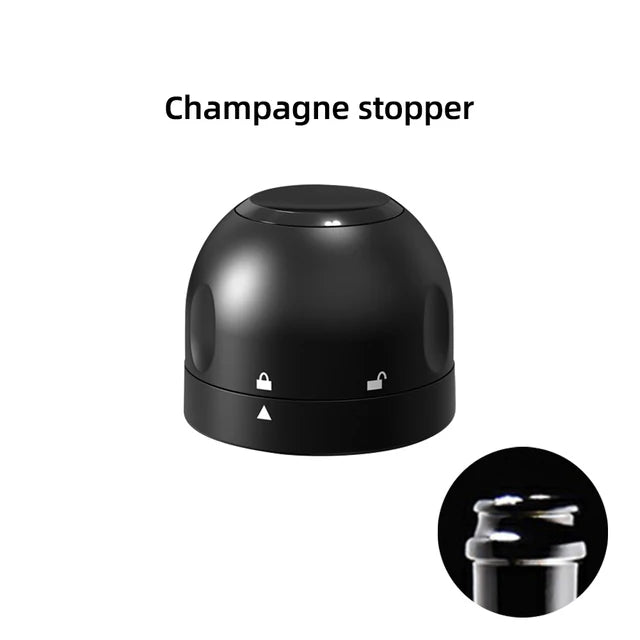 Wine Stopper Food Grade Silicone Leak-proof Sealer Retain Freshness Wine Plug Champagne Bottle Stopper Bar Tools Accessories Peaceful Pleasures Health and Wellness 1 Champagne Stopper