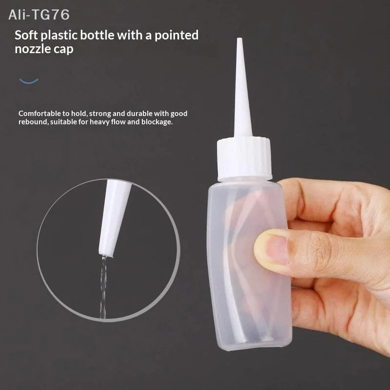 10-Pack Squeeze Bottles with Needle Nozzle Dropper Tips | PP