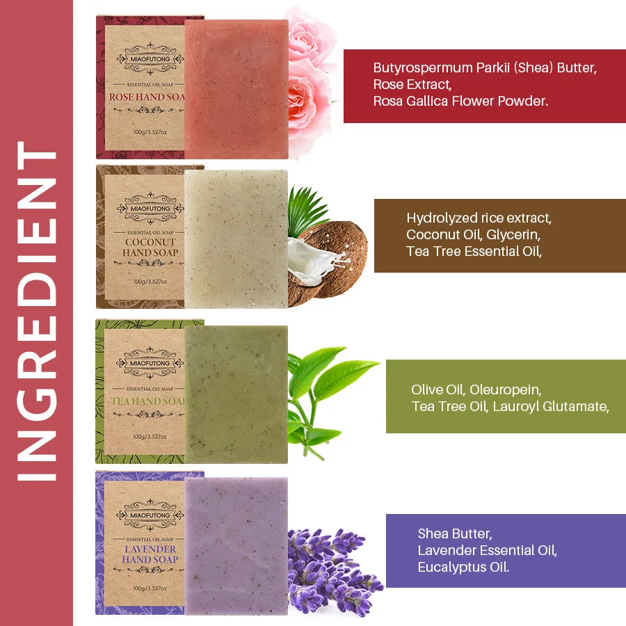 Frosted Scrub Soap – Rose, Tea Tree, Lavender & Coconut Oil