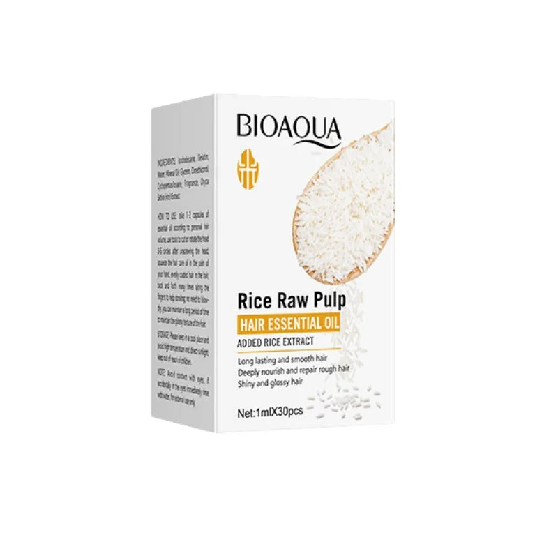 SADOER Rice Puree Hair Oil Capsules – 30 Capsules | Frizz Control