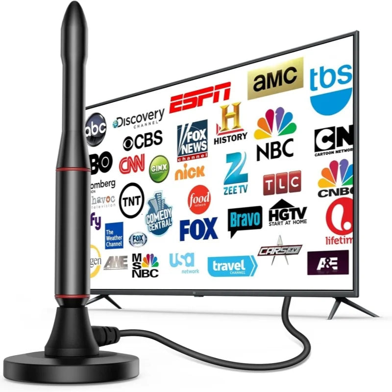 Smart ATSC Digital TV Antenna 4K 1080P Indoor/Outdoor HD