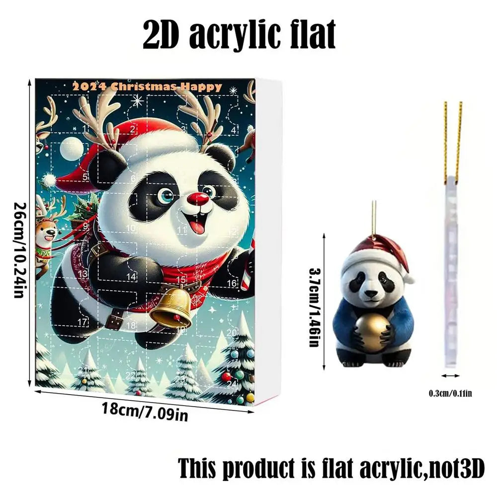 24-Day Christmas Panda Advent Calendar | Cute Countdown Gift
