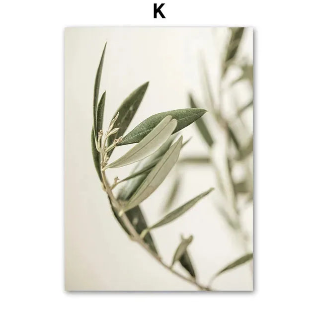 Nordic Olive Tree Canvas Wall Art | Lemon Botanical Print