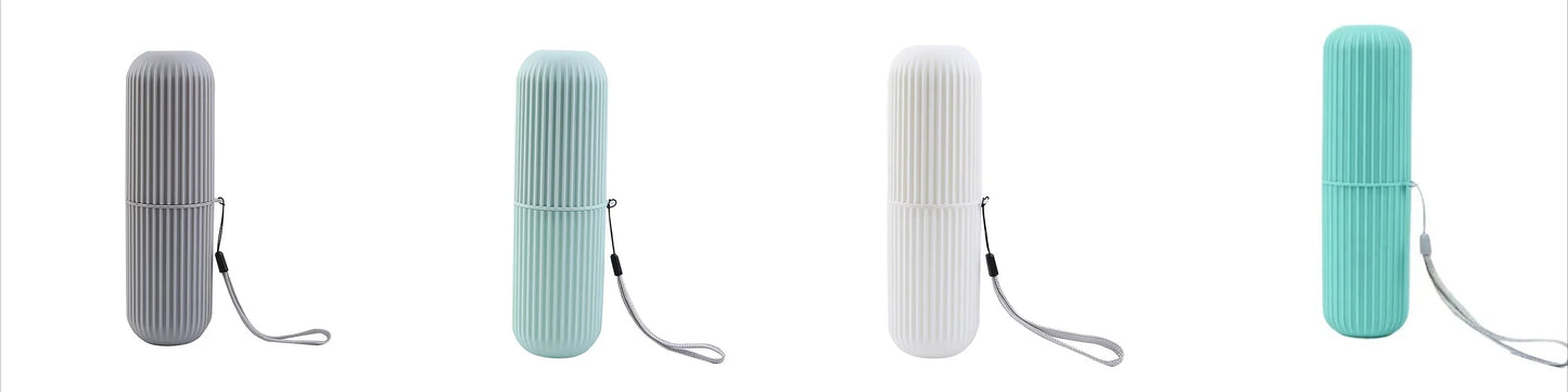 Portable Toothpaste Toothbrush Protect Holder Case Travel Camping Storage Box Protect Toothbrush Toothpaste from Dirt and Damage Peaceful Pleasures Health and Wellness 4pcs random colors
