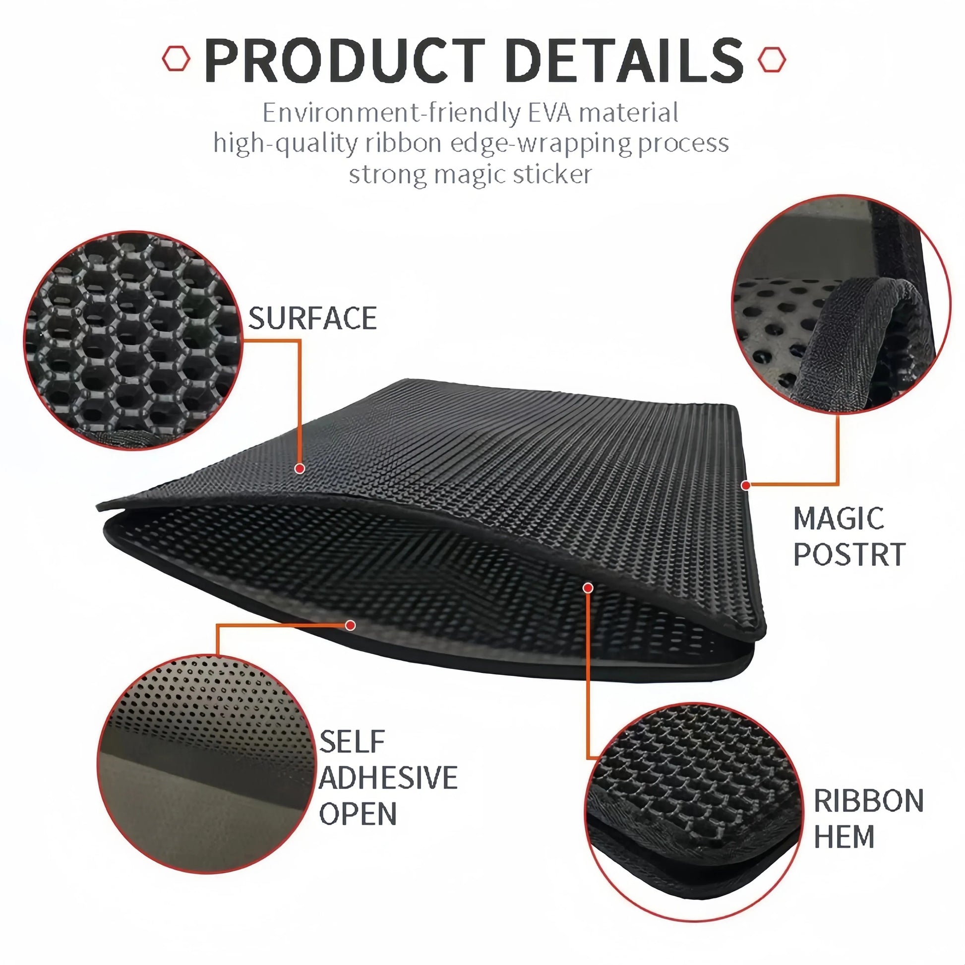 Large size Cat Litter Mat Eva Double Layer Waterproof Cat Litter Mat Pet Litter Box Mat Pet Toilet Cat Mat Cat Toilet Mat Peaceful Pleasures Health and Wellness