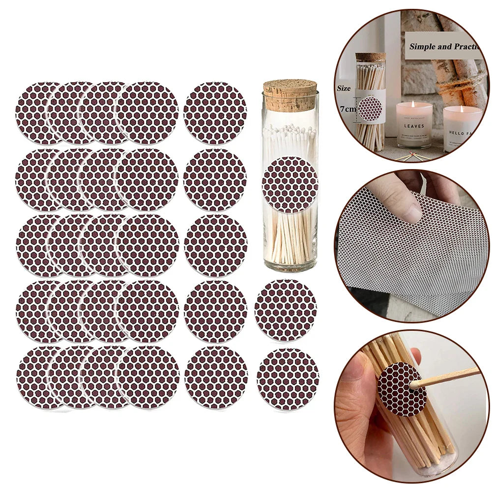 Match Striker Paper Strips – Adhesive Sticker Sheet 21.5x12cm