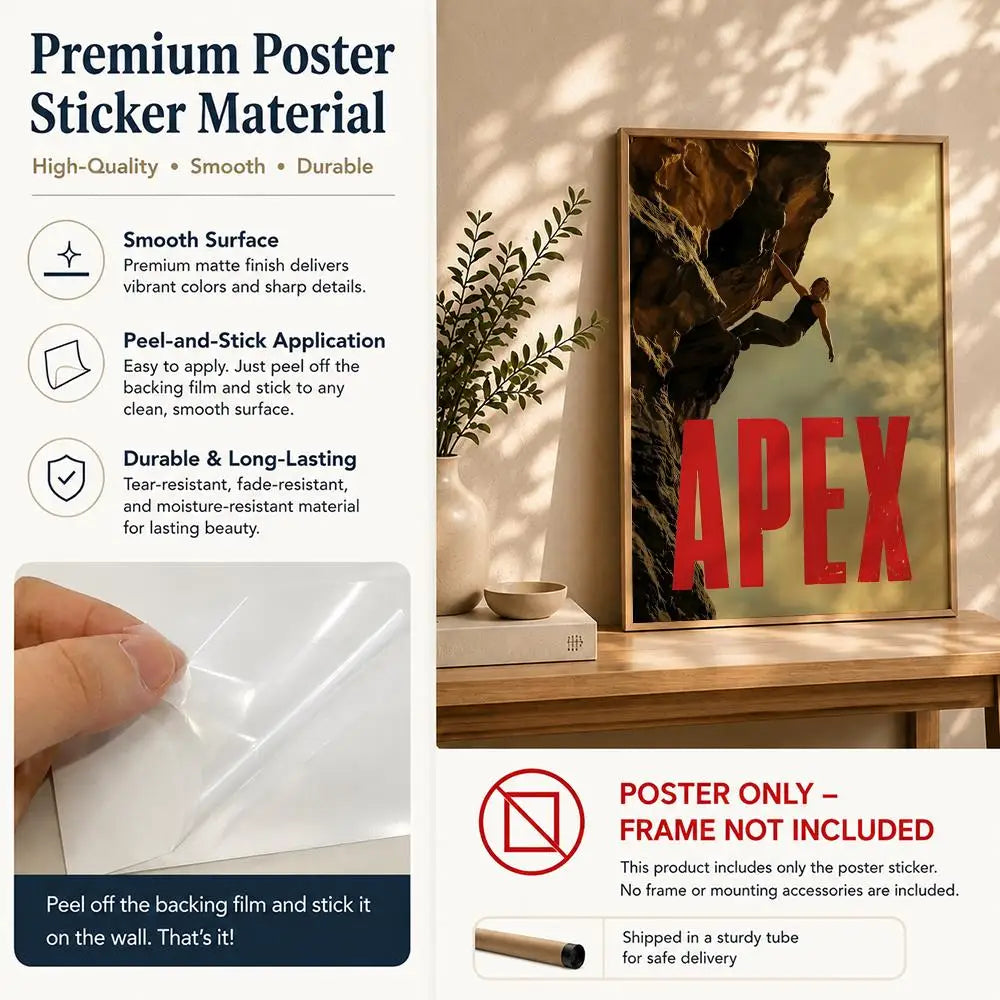 Movie-Apex HD Self-Adhesive Waterproof Poster | Wall Art Decor Wall Art Poster Peaceful Pleasures Health and Wellness