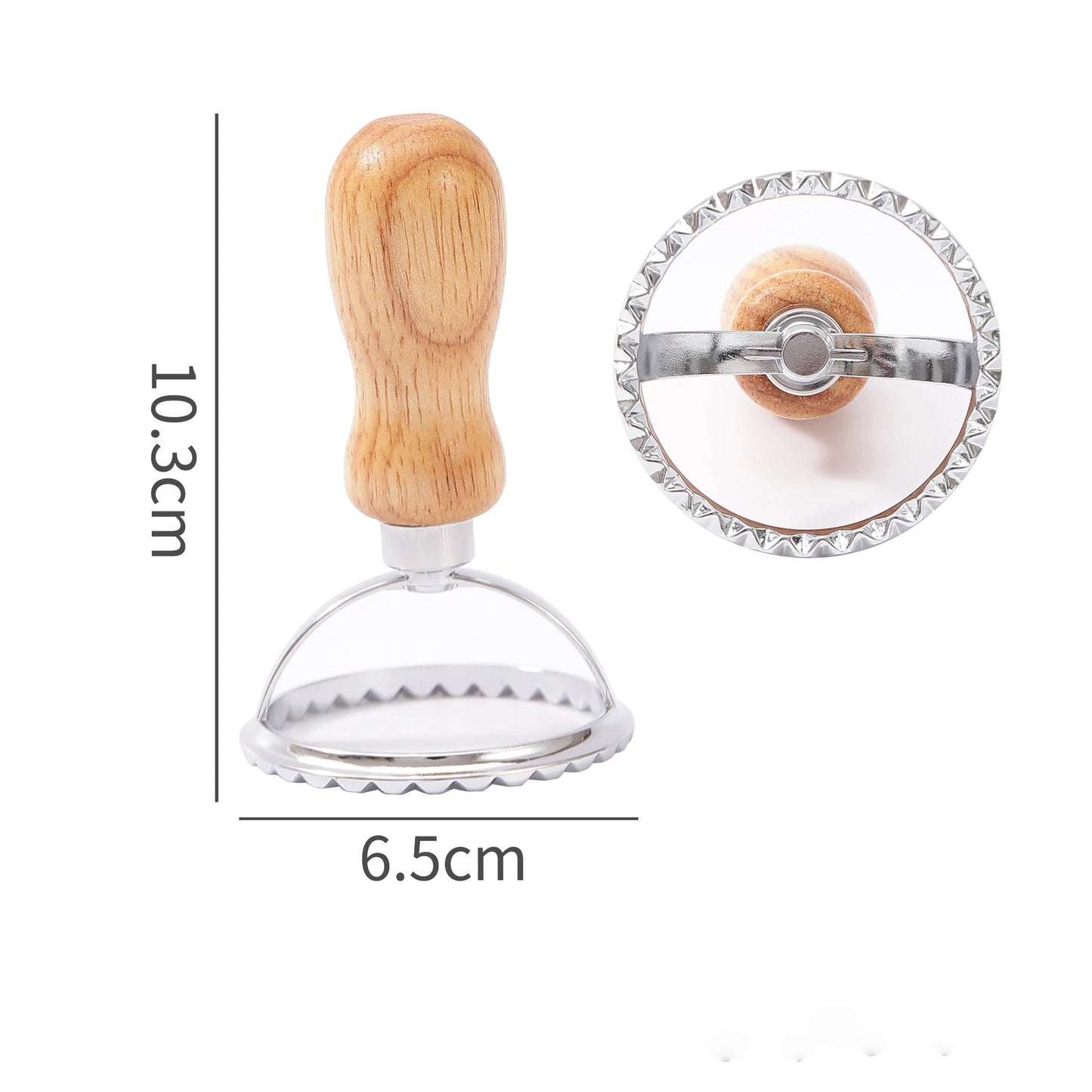 Ravioli Stamp Maker & Cutter Set with Roller Wheel | Wooden Handle