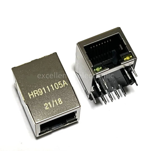 5PCS HR911105A Ethernet Interface RJ45 Network Transformer 100M Single Port RJ45 Connector Peaceful Pleasures Health and Wellness Default Title