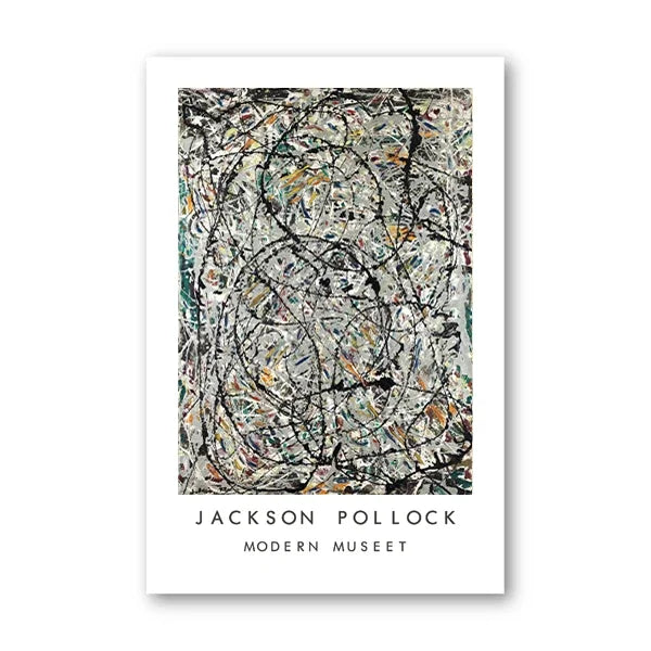 Jackson Pollock Abstract Canvas Wall Art Print | Home Decor