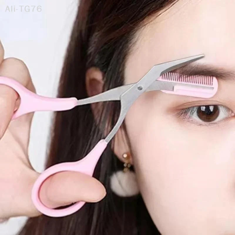 Stainless Steel Eyebrow Scissors with Comb | Brow Trimmer