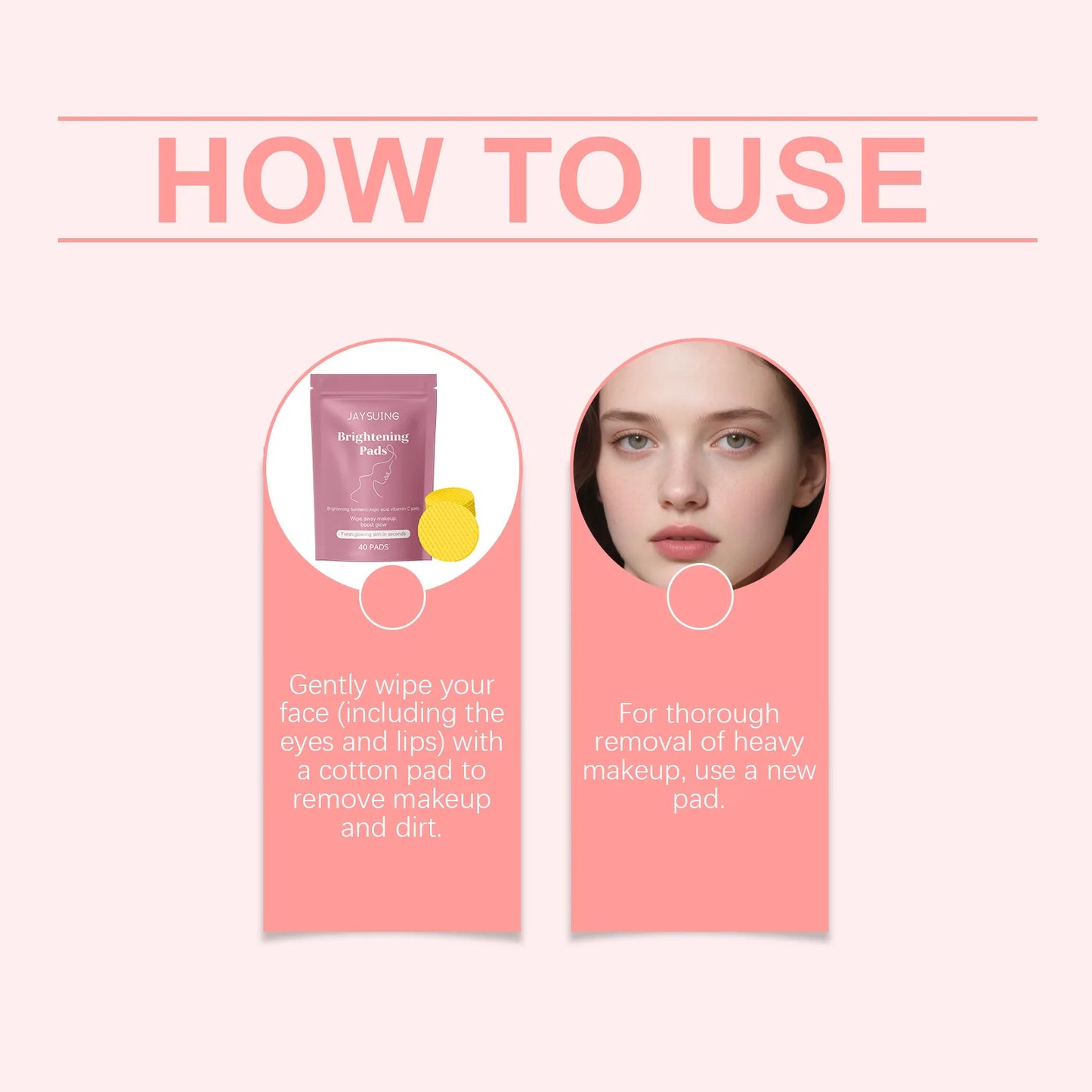 Turmeric Kojic Acid Brightening Cleansing Pads – 40 Pcs