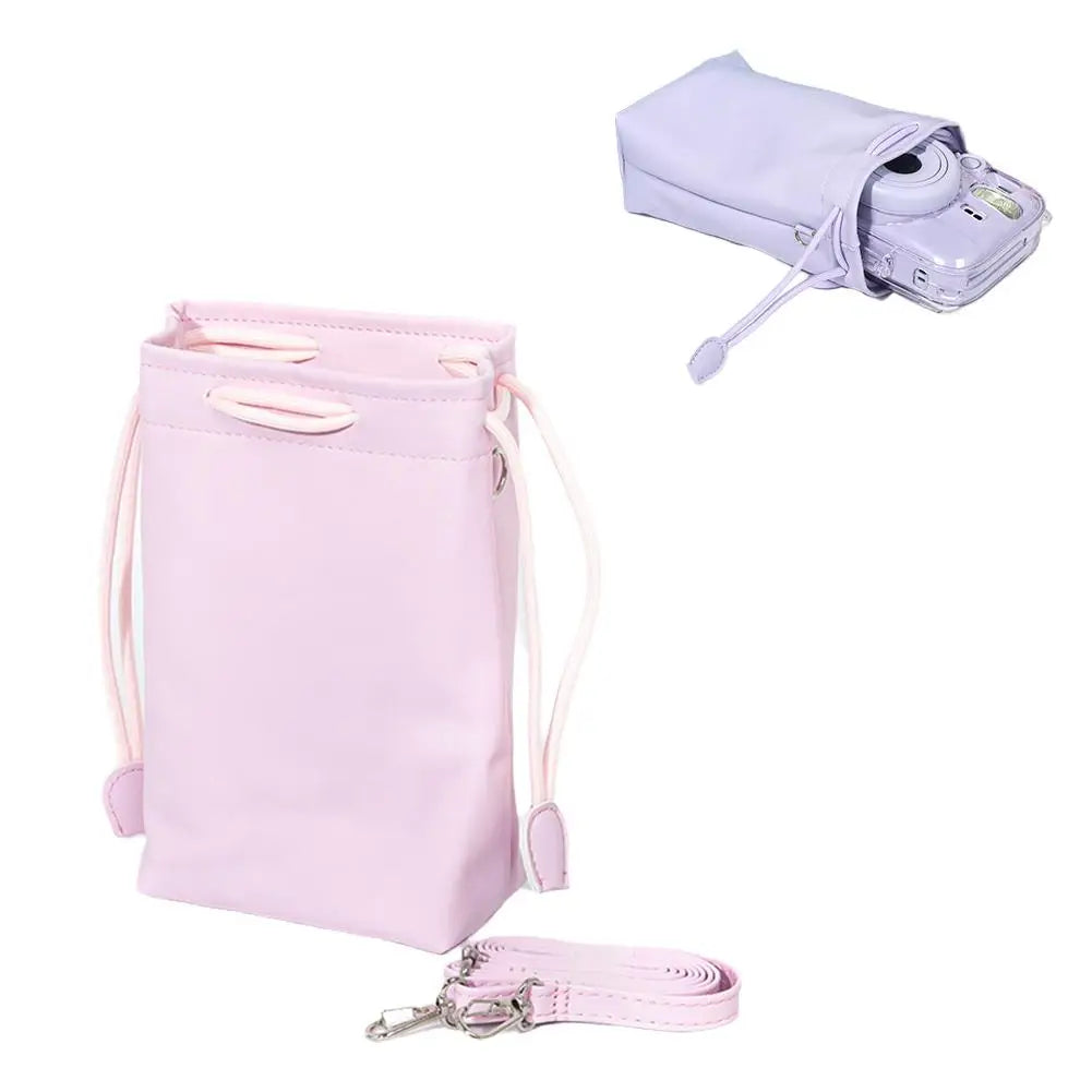 Instax Mini 13 PU Leather Drawstring Camera Bag & Case