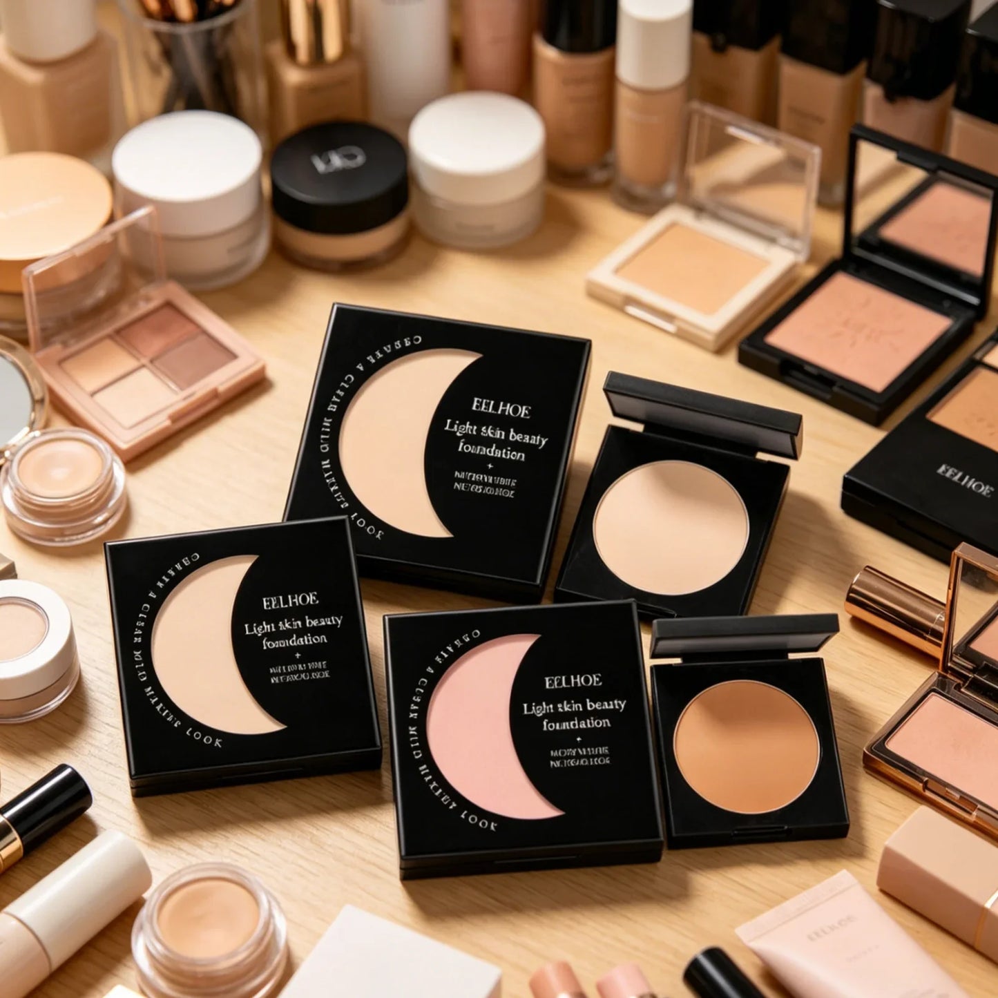 EELHOE Foundation Powder – Waterproof, Long-Lasting Coverage