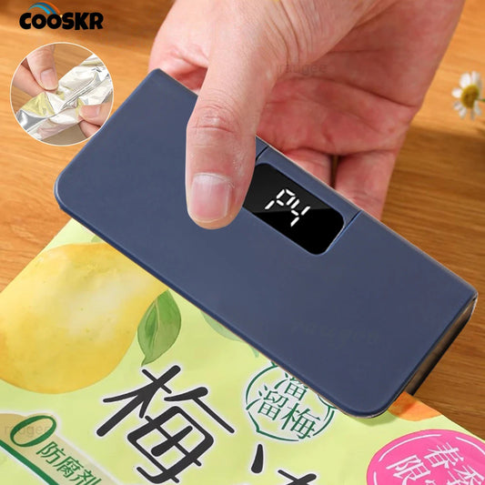 Mini Heat Sealer Plastic Bag Heat Sealing Machine Rechargable Plastic Storage Package Sealer Handheld Clip Bag Food Heat Sealer Peaceful Pleasures Health and Wellness